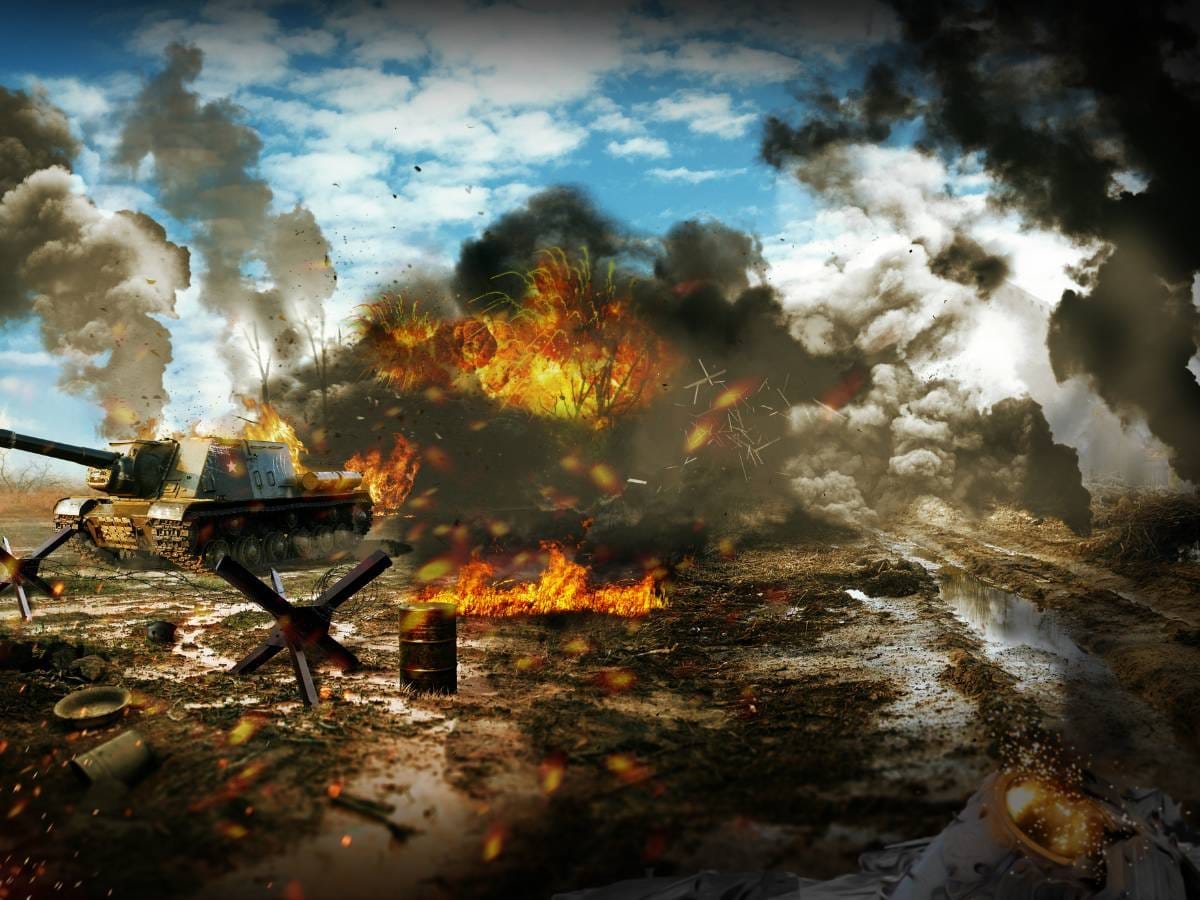 Czołg w bitwie. Obrazek w artykule Tank Wars. Poznaj największe bitwy czołgów w historii